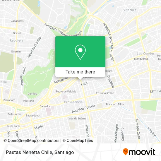 Pastas Nenetta Chile map