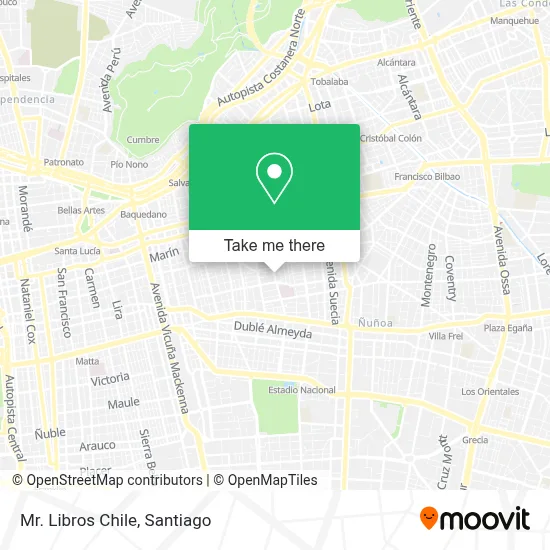 Mr. Libros Chile map