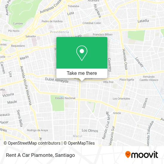 Rent A Car Piamonte map