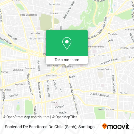 Sociedad De Escritores De Chile (Sech) map
