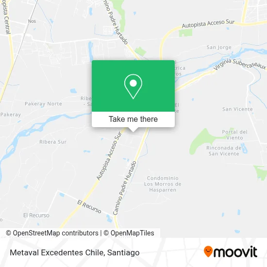 Metaval Excedentes Chile map