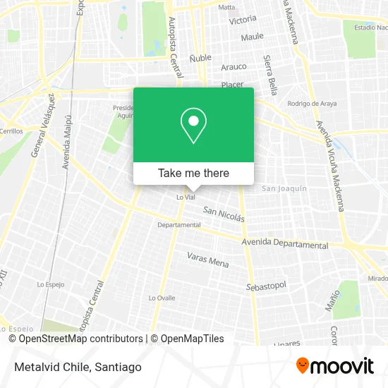 Metalvid Chile map