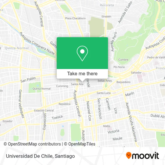 Universidad De Chile map
