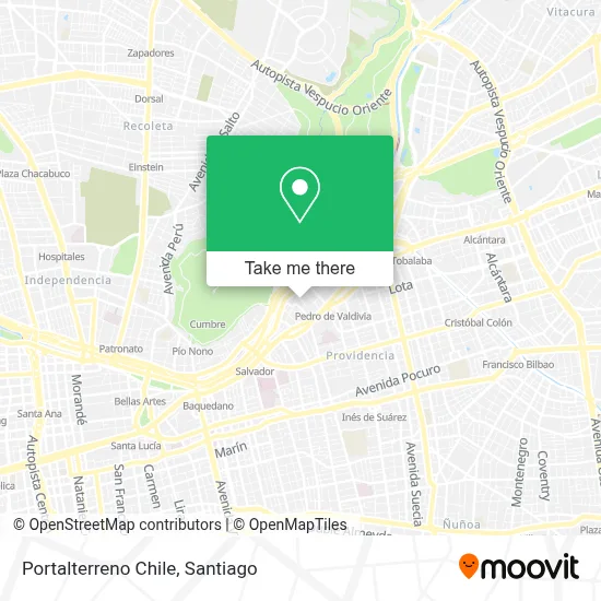 Portalterreno Chile map
