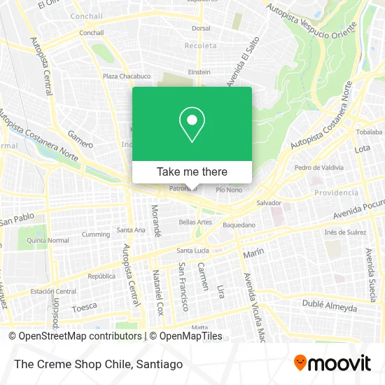 The Creme Shop Chile map