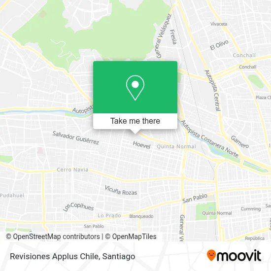 Revisiones Applus Chile map