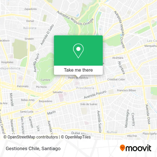 Gestiones Chile map