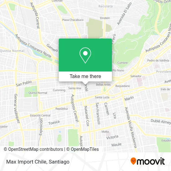 Max Import Chile map