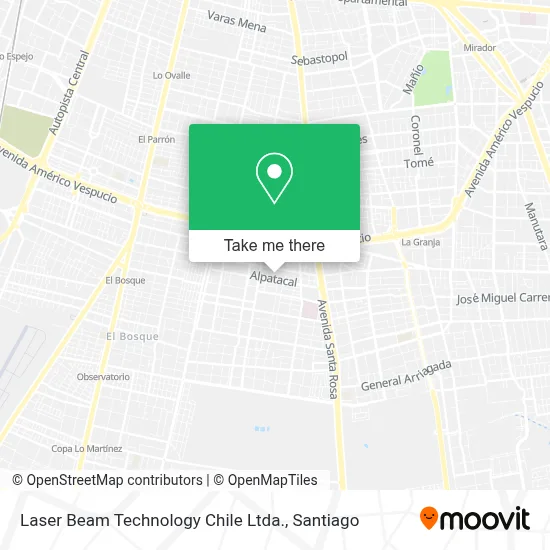 Laser Beam Technology Chile Ltda. map