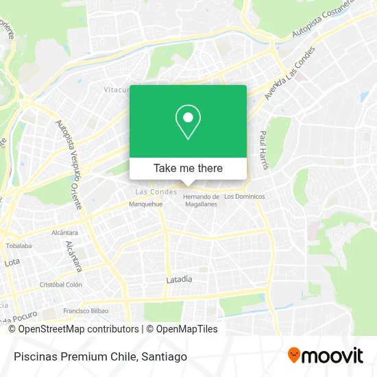 Piscinas Premium Chile map
