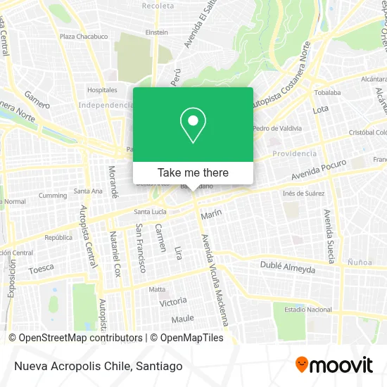 Nueva Acropolis Chile map