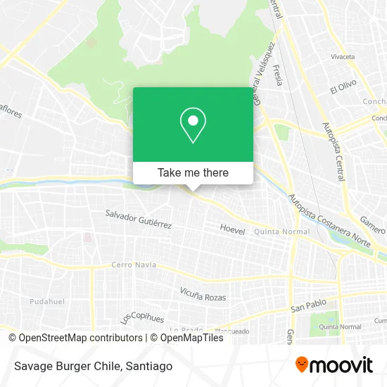 Savage Burger Chile map