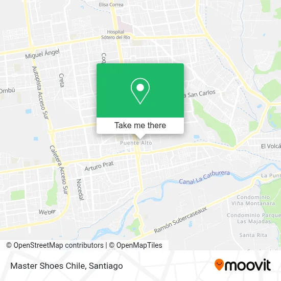 Master Shoes Chile map