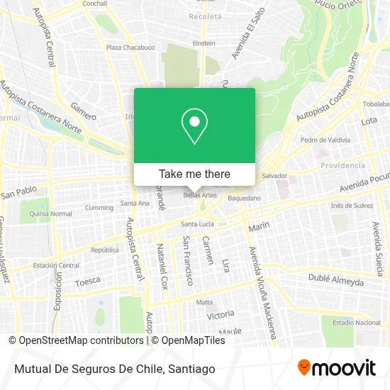 Mutual De Seguros De Chile map