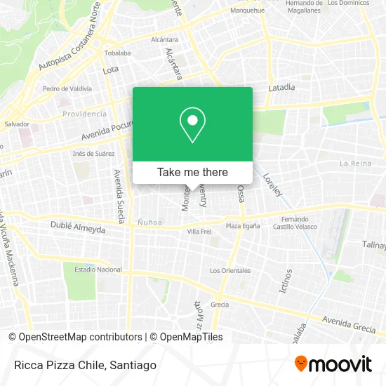 Ricca Pizza Chile map