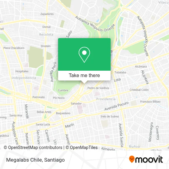 Megalabs Chile map