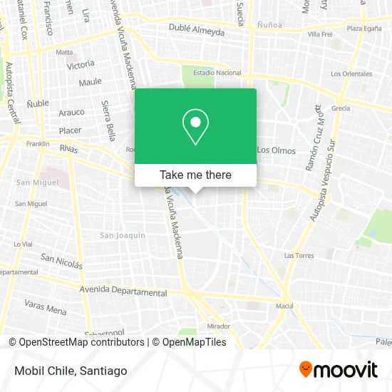 Mobil Chile map