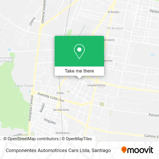 Componentes Automotrices Cars Ltda map