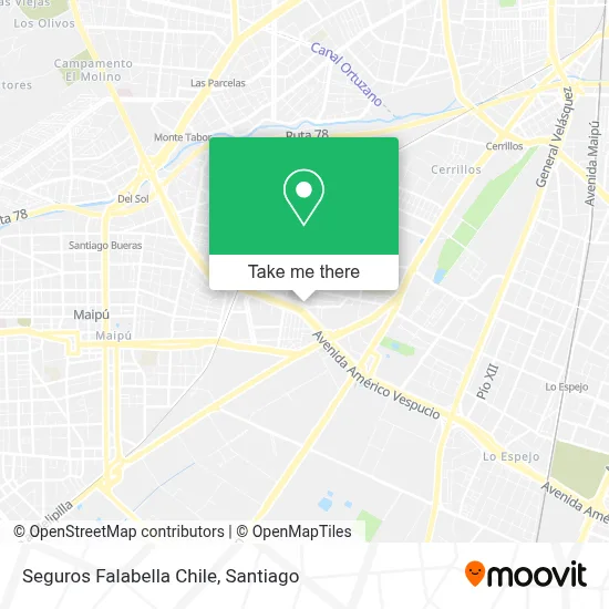 Seguros Falabella Chile map