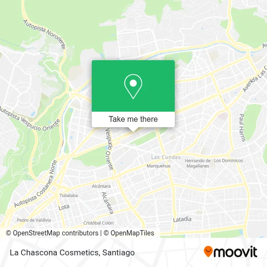 La Chascona Cosmetics map