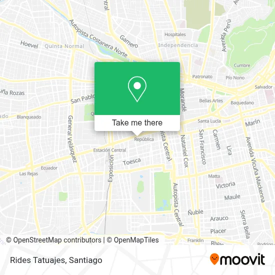 Rides Tatuajes map