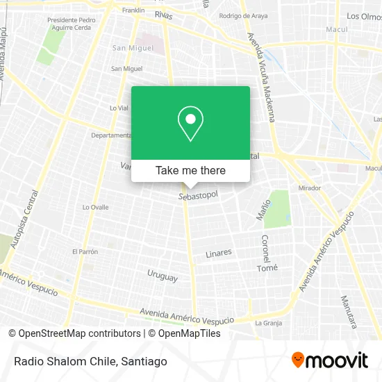 Radio Shalom Chile map