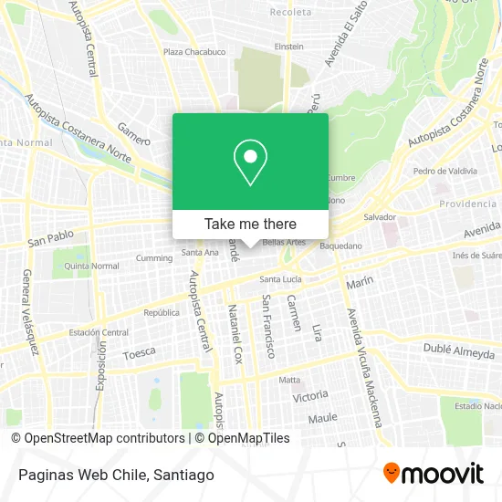 Paginas Web Chile map