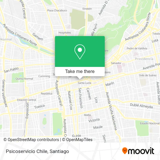 Psicoservicio Chile map