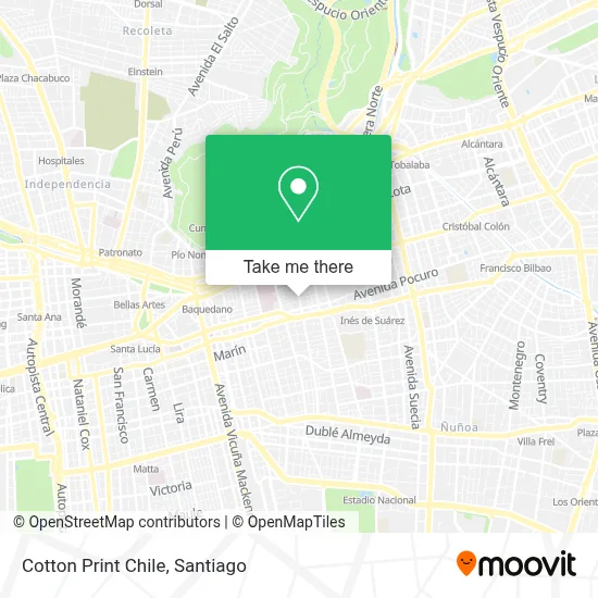 Cotton Print  Chile map