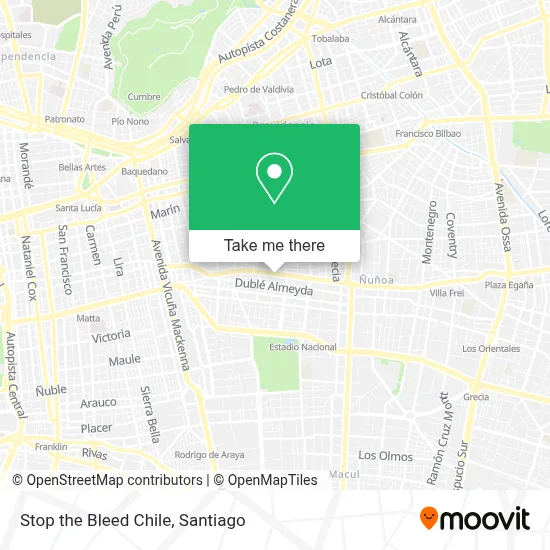 Stop the Bleed Chile map