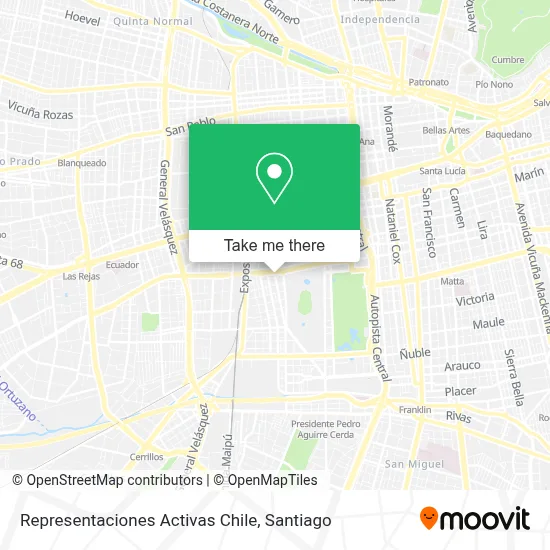 Representaciones Activas Chile map