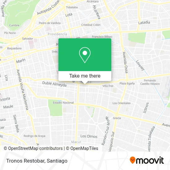 Tronos Restobar map