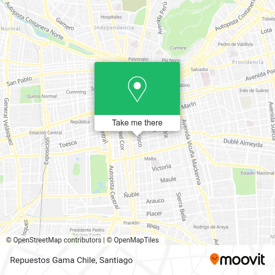 Repuestos Gama Chile map