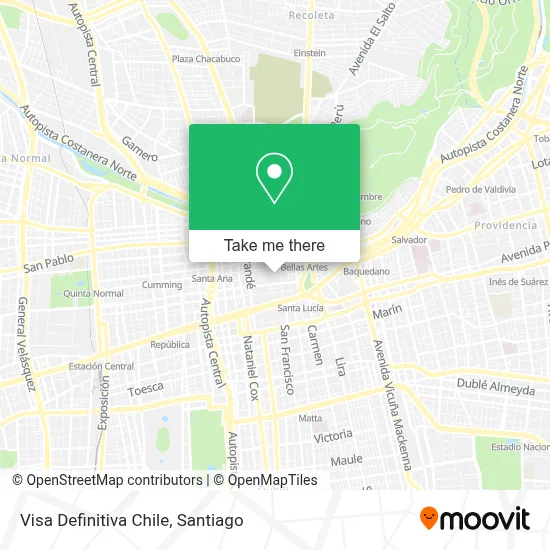 Visa Definitiva Chile map