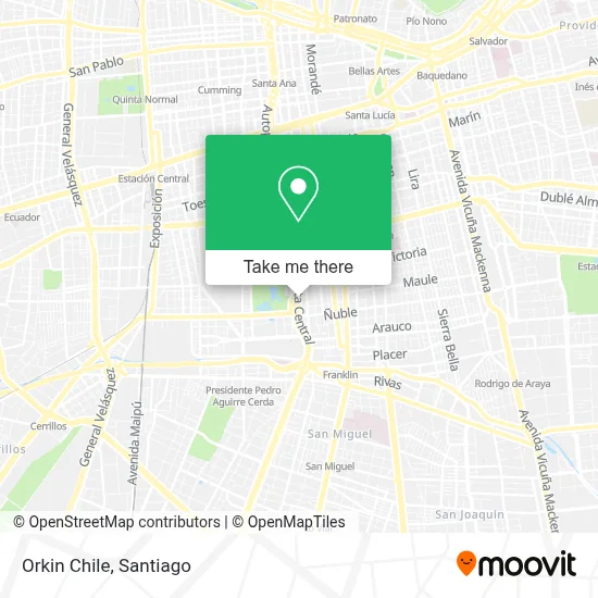 Orkin Chile map