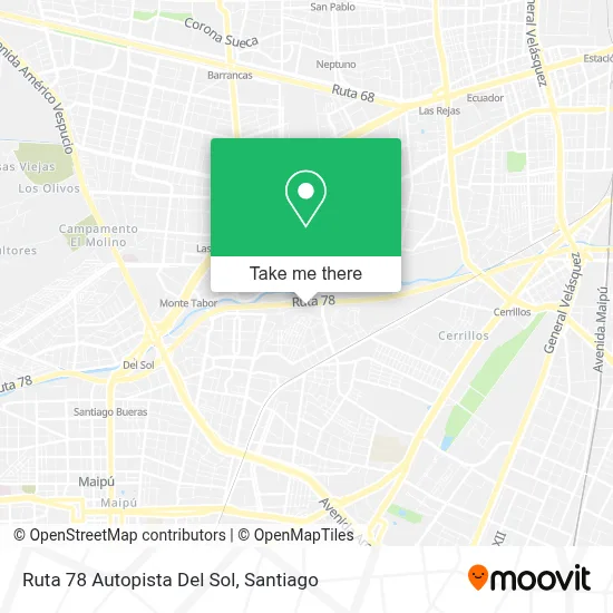Ruta 78 Autopista Del Sol map