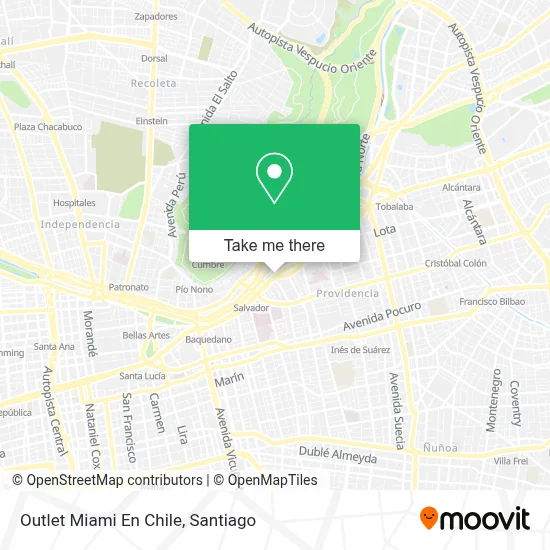 Outlet Miami En Chile map