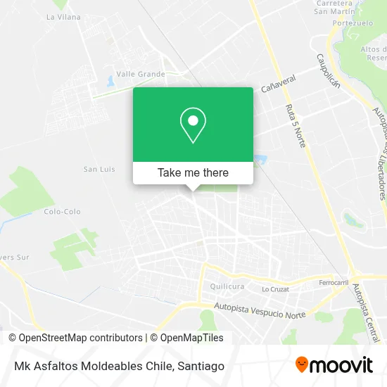 Mk Asfaltos Moldeables Chile map