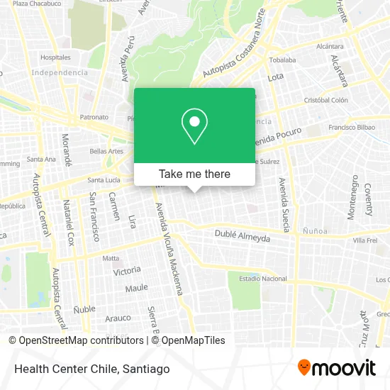 Health Center Chile map