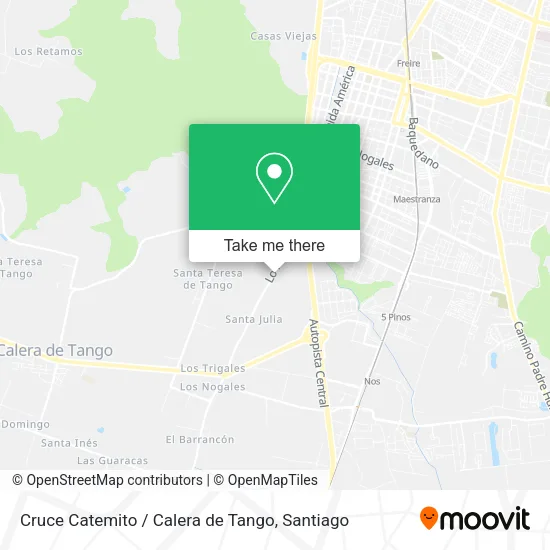 Cruce Catemito / Calera de Tango map