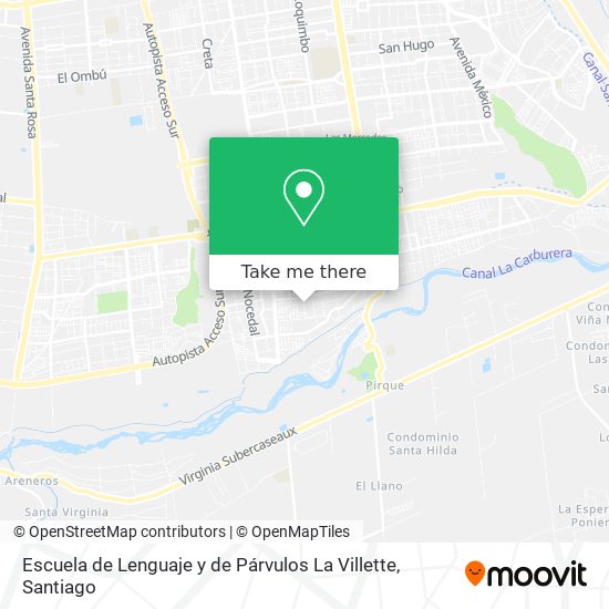 Mapa de Escuela de Lenguaje y de Párvulos La Villette
