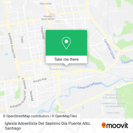 Iglesia Adventista Del Septimo Día Puente Alto map