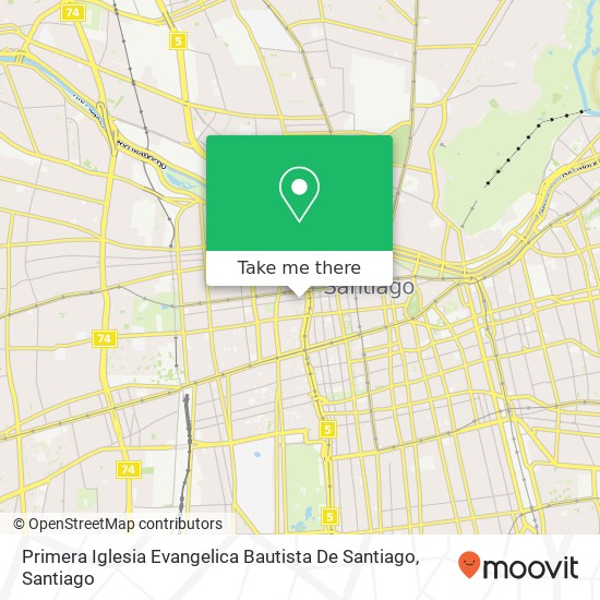 Primera Iglesia Evangelica Bautista De Santiago map