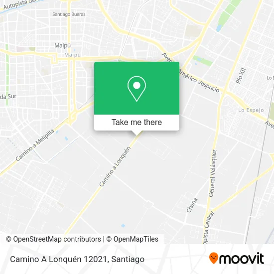 Camino A Lonquén 12021 map