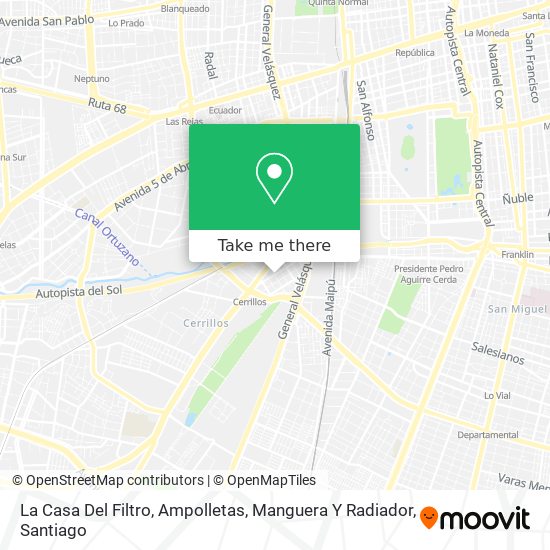 La Casa Del Filtro, Ampolletas, Manguera Y Radiador map