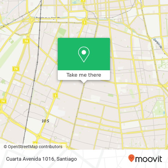 Cuarta Avenida 1016 map