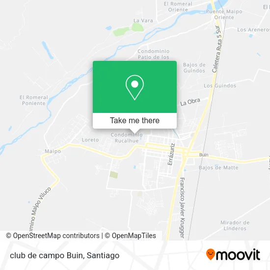 club de campo Buin map