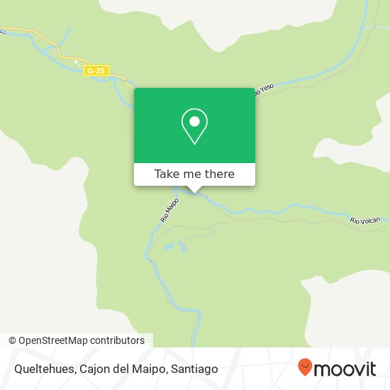 Queltehues, Cajon del Maipo map