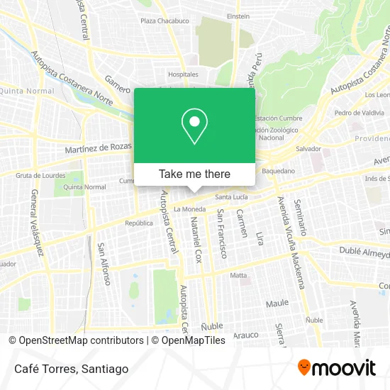 Mapa de Café Torres