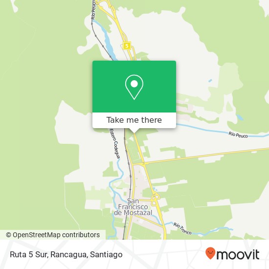 Ruta 5 Sur, Rancagua map